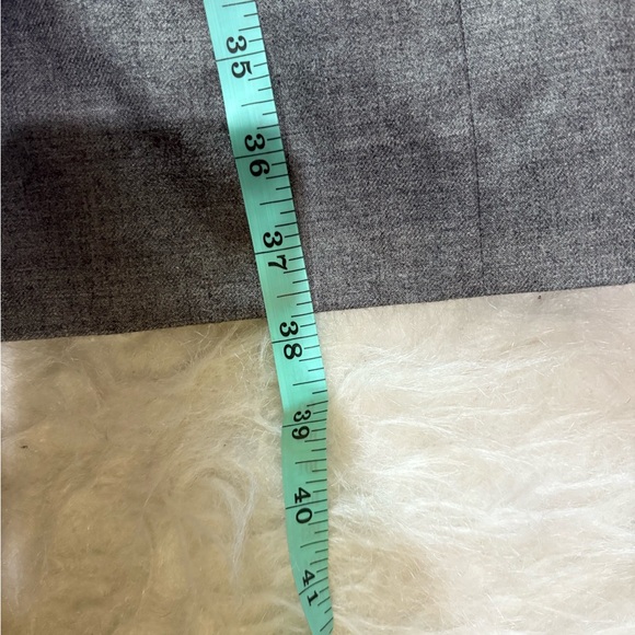 J Crew Sheath Pencil Dress Women 8 Gray Wool Blend Ruffle Applique Career‎ Corp - Picture 6 of 8